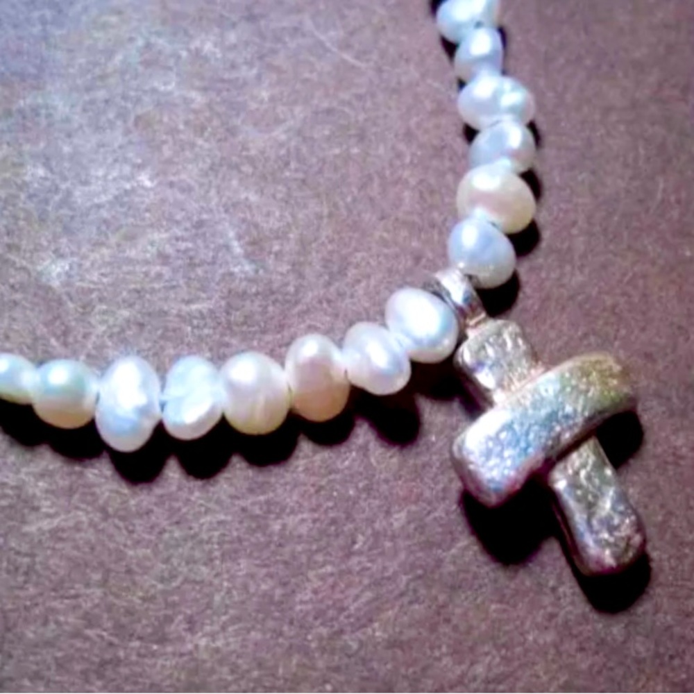 RARE Silpada Stunning Vintage Sterling Silver and Freshwater Pearl Necklace - Picture 5 of 9